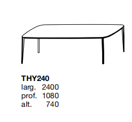 Технические данные и чертежи Стол от фабрики Poliform модель Henry Table