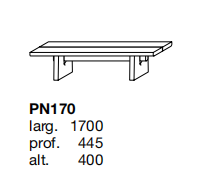 Технические данные и чертежи Банкетка от фабрики Poliform модель PN170
