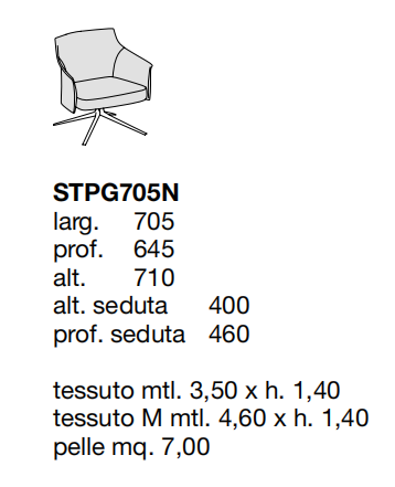 Технические данные и чертежи Кресло от фабрики Poliform модель Stanford Arm