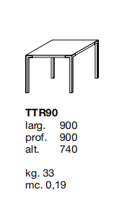 Технические данные и чертежи Стол от фабрики Poliform модель Trevi Table