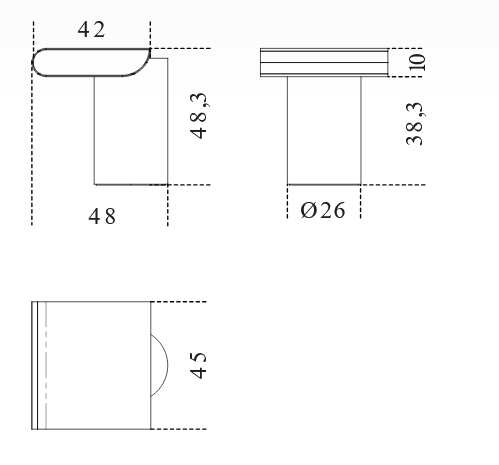 Технические данные и чертежи Журнальный стол Garçon от Galotti Radice