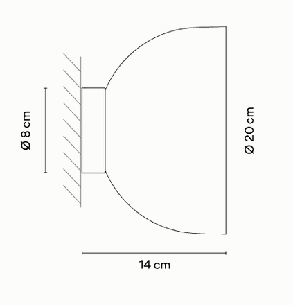 Технические данные и чертежи Бра Plusminus solo от Vibia