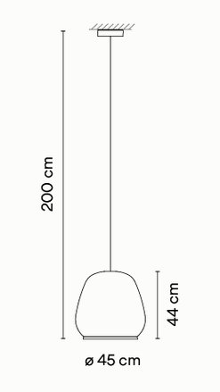 Технические данные и чертежи Потолочный светильник Knit от Vibia