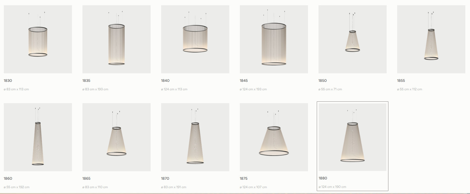 Технические данные и чертежи Потолочный светильник Array от Vibia