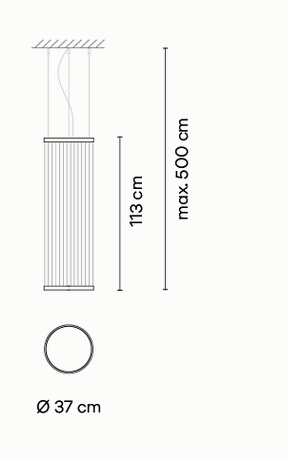 Технические данные и чертежи Потолочный светильник Array от Vibia