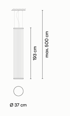 Технические данные и чертежи Потолочный светильник Array от Vibia