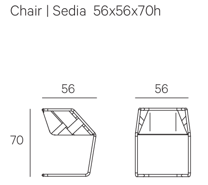 Технические данные и чертежи Диван S-Perla Sofa, стул Strip chair, столик W-Table от фабрики Henge