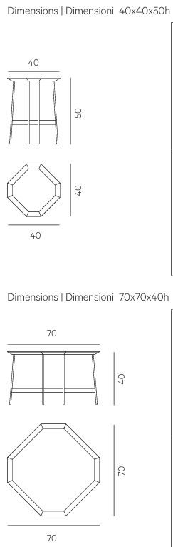 Технические данные и чертежи Диван Eclipse - журнальный столик Monolith Table - кофейный столик Poke Table от Henge