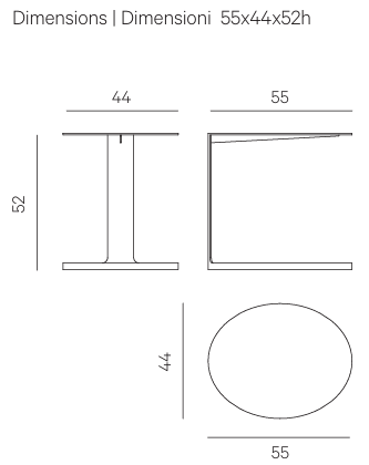 Технические данные и чертежи Диван Hypnose Sofa - столик Octagon Table - журнальный столик Monolith Table от Henge