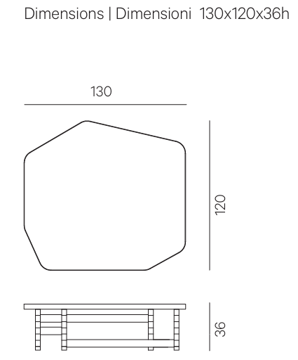 Технические данные и чертежи Журнальный столик Or Table, стол K-Table, стул Hexagon от фабрики Henge