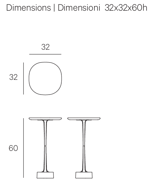 Технические данные и чертежи Столик Mushroom table от фабрики Henge