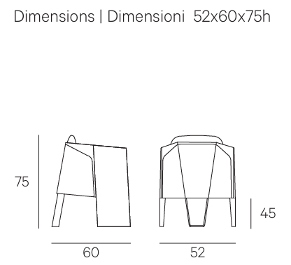 Технические данные и чертежи Стул Ketch Chair от фабрики Henge