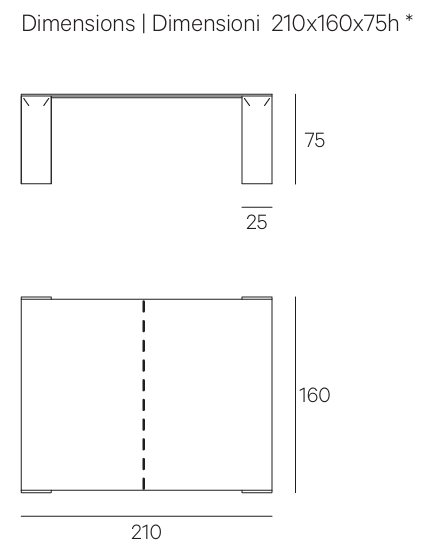 Технические данные и чертежи Стол обеденный LY-Table Stone от Henge