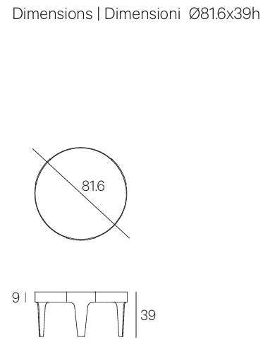 Технические данные и чертежи Журнальный столики SR-Table Henge
