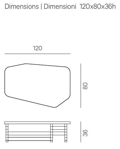 Технические данные и чертежи Журнальные столики OR-Table от Henge
