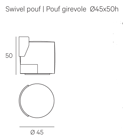 Технические данные и чертежи Пуф Gelly Pouf Henge