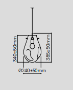Технические данные и чертежи Подвесной светильник модель Soap Suspension Lamp от фабрики Bomma