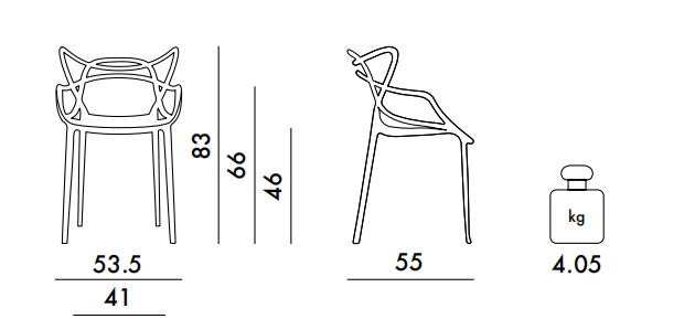 Технические данные и чертежи Уличная мебель в цвете Sage green от фабрики Kartell - Masters