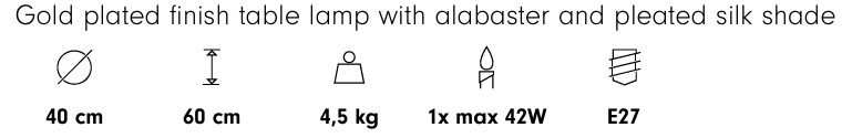 Технические данные и чертежи Настольная лампа Possoni - Alabastro 7005/L