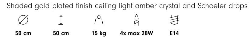 Технические данные и чертежи Потолочный светильник Possoni - Ricordi di Luce 4300/PLG-SH