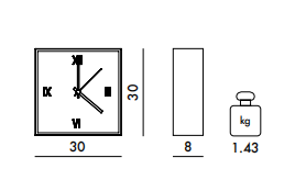 Технические данные и чертежи Часы Tic&Tac Orologio от Kartell