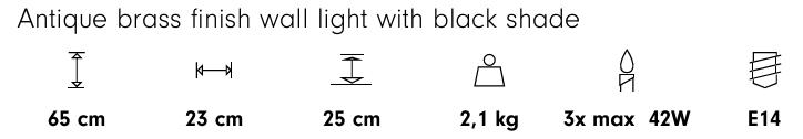 Технические данные и чертежи Настенный светильник Possoni Illuminazione Yvette 390/A3-P