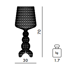Технические данные и чертежи Настольная лампа Kabuki Mini Table Lamp от Kartell
