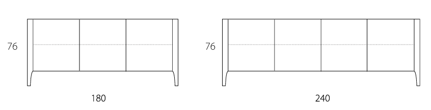 Технические данные и чертежи Буфет Riflessi CROSS SIDEBOARD