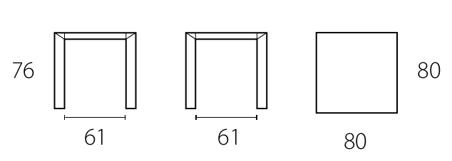 Технические данные и чертежи Стол Riflessi MANHATTAN TABLE