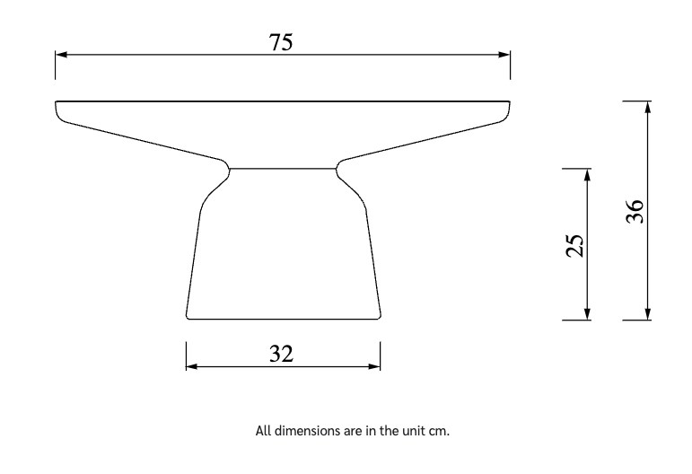 Технические характеристики и чертежи ClassiCon BELL STRAW SIDE TABLE