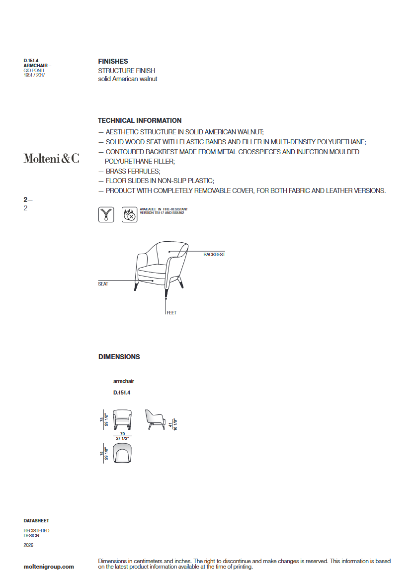 Технические характеристики и чертежи Molteni & C D.151.4