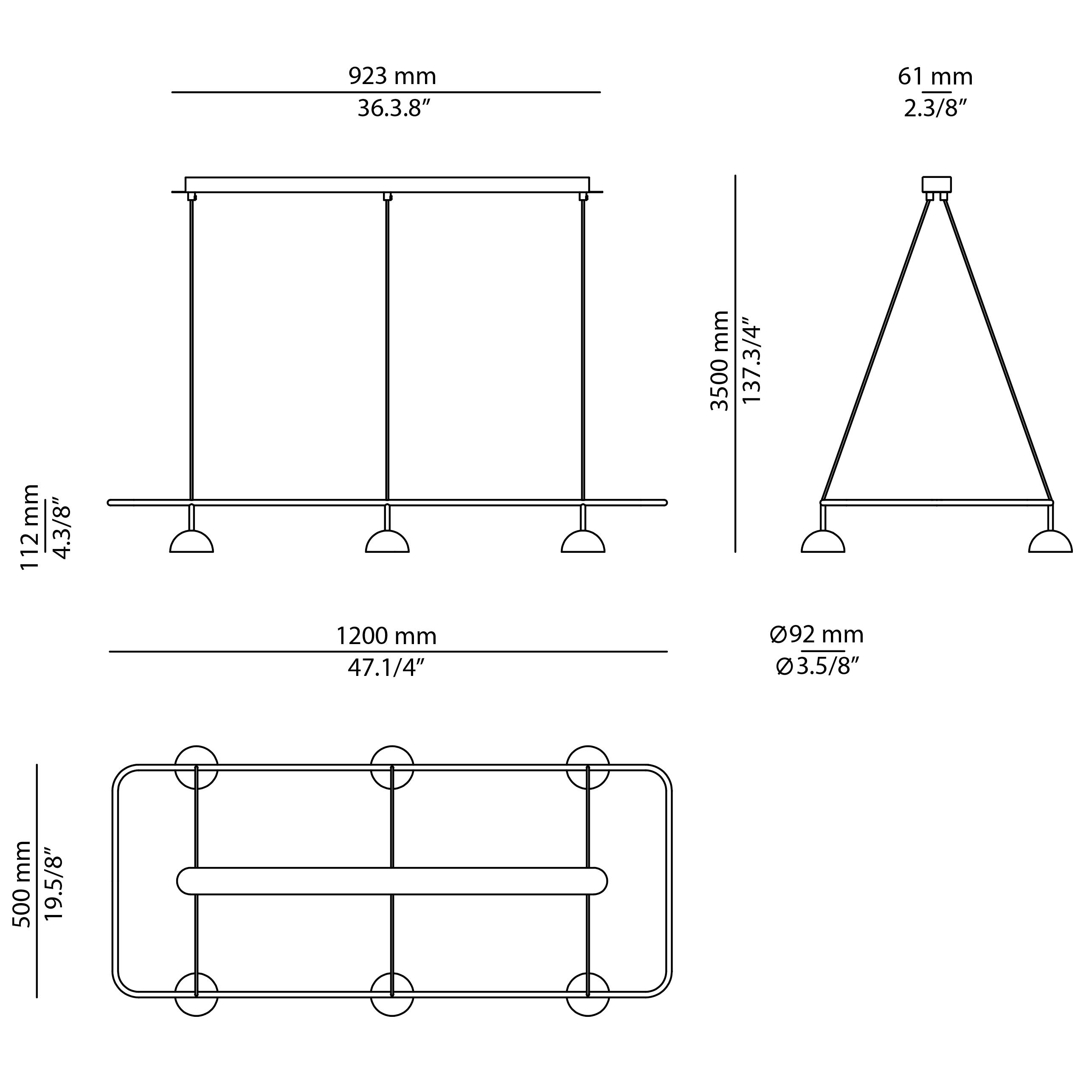 Технические характеристики и чертежи Estiluz Cupolina - Suspension Lamp Технические характеристики и чертежи Estiluz Cupolina - Suspension Lamp