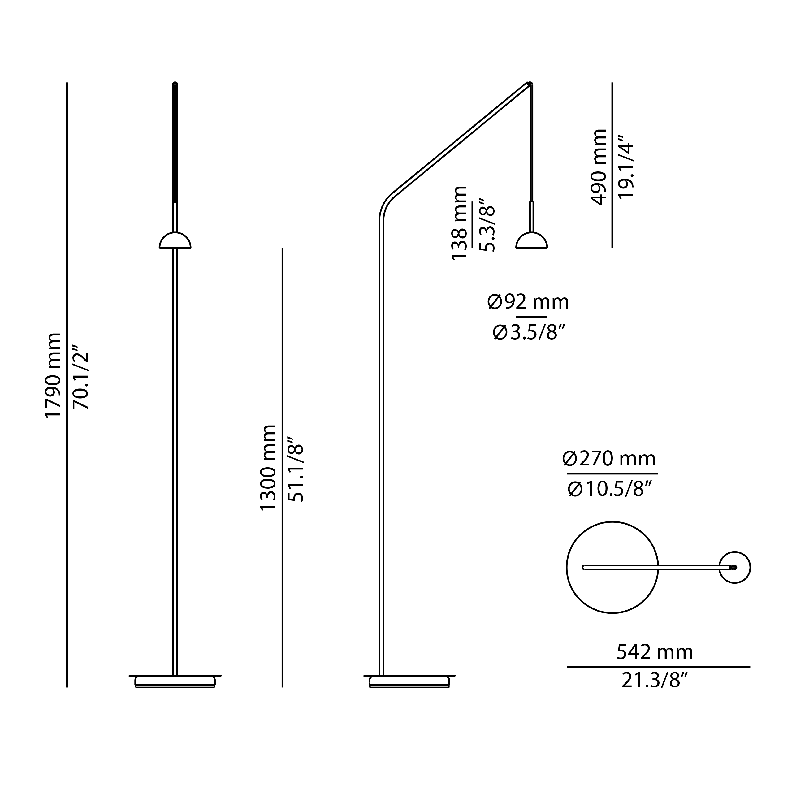 Технические характеристики и чертежи Estiluz Cupolina - Floor Lamp Технические характеристики и чертежи Estiluz Cupolina - Floor Lamp