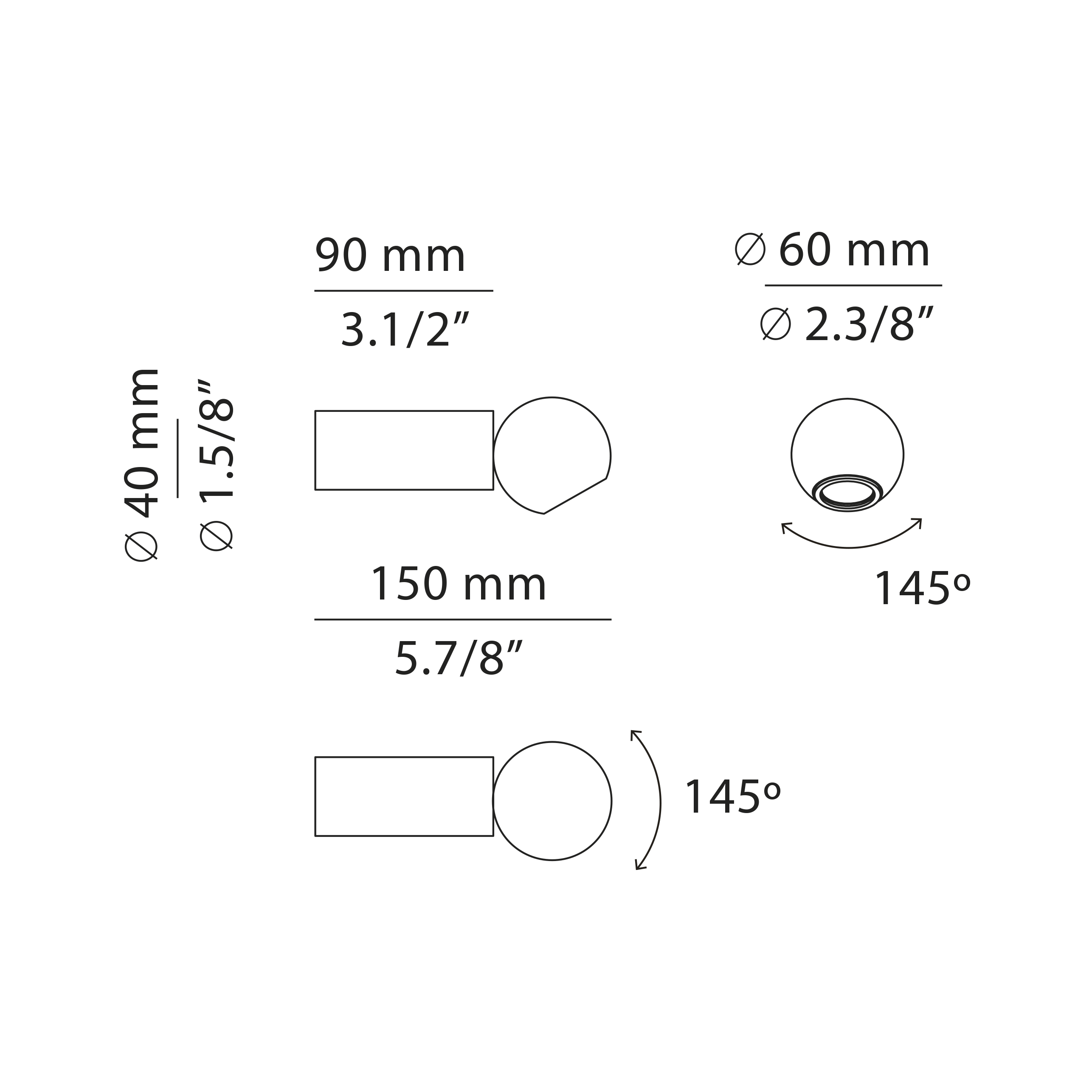 Технические характеристики и чертежи Estiluz Compass Wall Lamp A-4070S Технические характеристики и чертежи Estiluz Compass Wall Lamp A-4070S