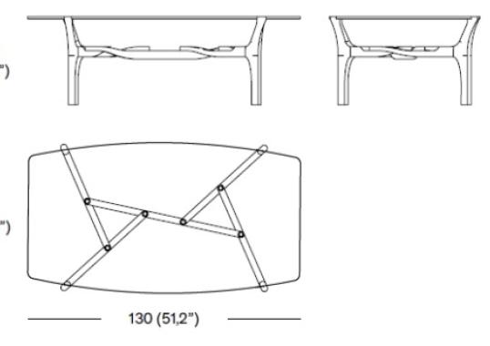 Журнальный столик от фабрики BD Barcelona Design модель CARLINA