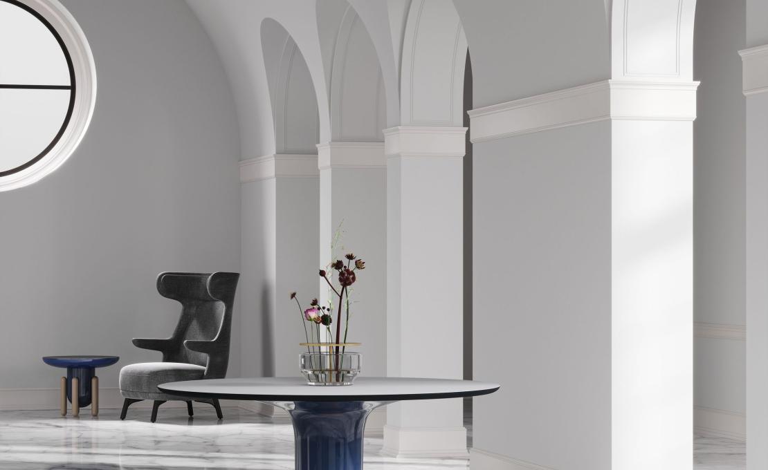 Стол круглый от фабрики BD Barcelona Design модель EXPLORER4\