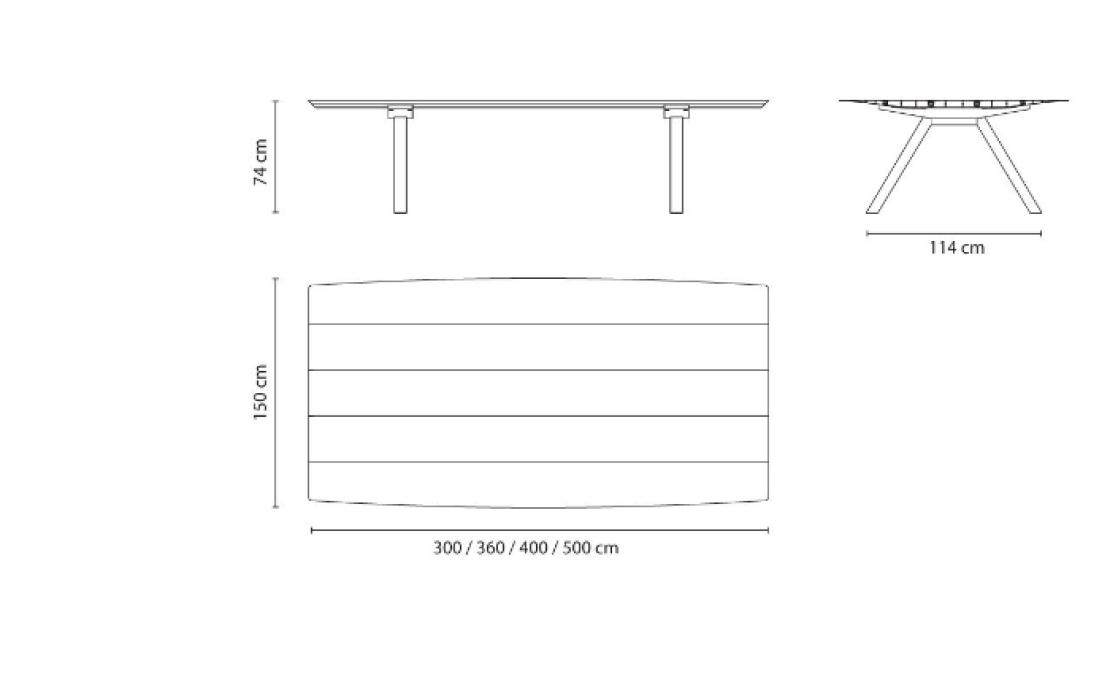 Стол от фабрики BD Barcelona Design модель B150-WOOD