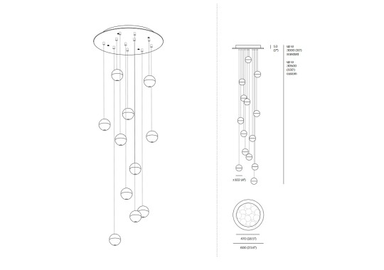 Технические характеристики и чертежи Bocci 14.11 Pendant