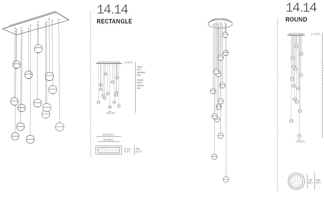 Подвесной светильник от фабрики Bocci модель 14.14 Pendant