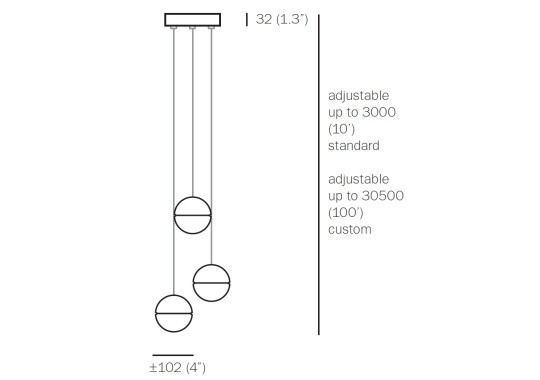 Технические характеристики и чертежи Bocci 14.3 Pendant