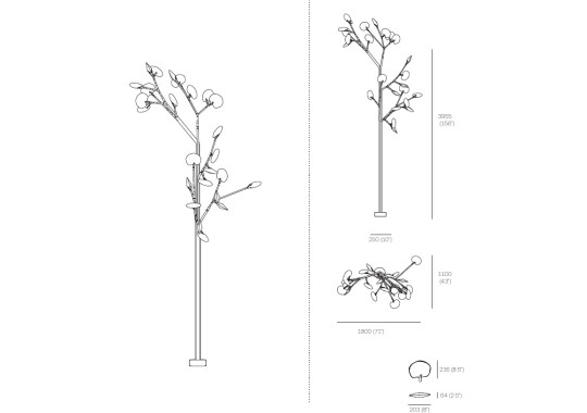 Технические характеристики и чертежи Bocci 16.25 Elm Outdoor