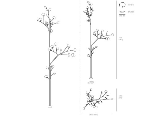 Технические характеристики и чертежи Bocci 16.40 Birch Outdoor