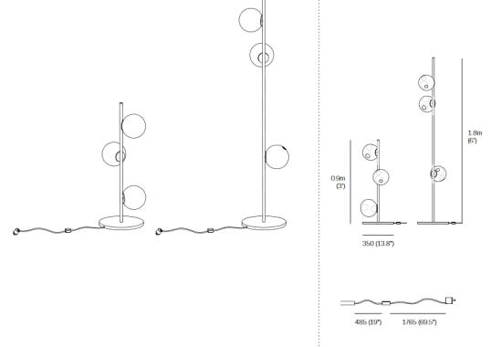 Торшер Bocci 28 Stem Floor Lamp image 5