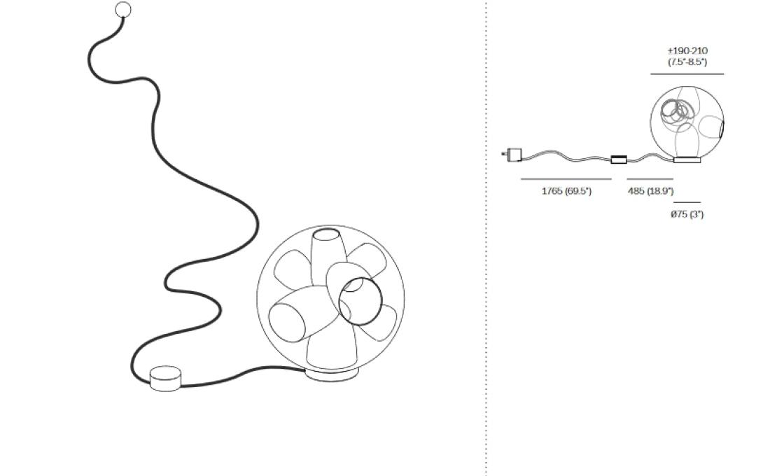 Настольная лампа от фабрики Bocci модель 38Vt  Lamp