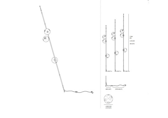 Технические характеристики и чертежи Bocci 38 Stem Floor