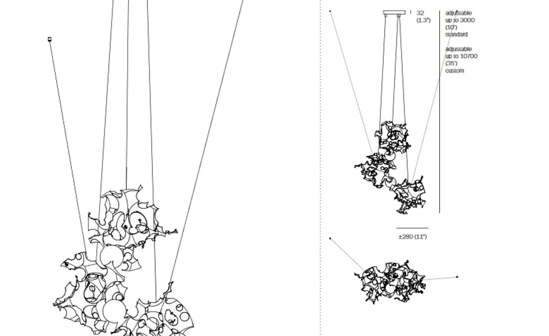 Подвесной светильник от фабрики Bocci модель 44 Pendant Lamp
