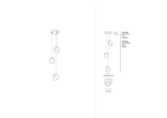 Технические характеристики и чертежи Bocci 57.3 Pendant