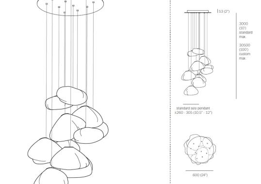 Подвесной светильник от фабрики Bocci модель 73 Suspension Lamp