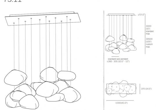 Подвесной светильник от фабрики Bocci модель 73 Suspension Lamp