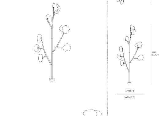 Уличный светильник от фабрики Bocci модель 73 Trunk Floor Lamp